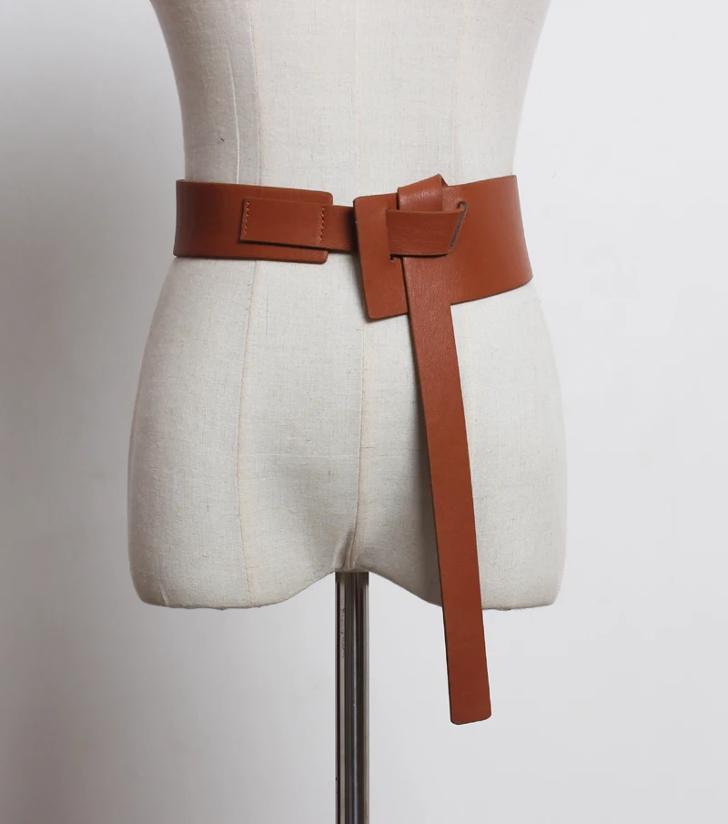 2019 новый черный широкий пояс корсет женский кожаный галстук бабочка Оби Пояс с