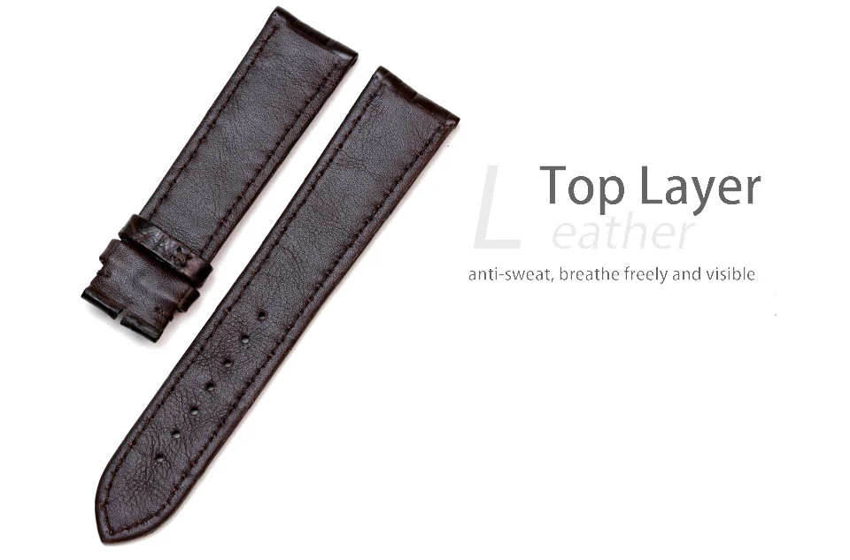 Pesno подходит для Glashutte Orignal Senator натуральная мягкая кожа аллигатора часы с кожаным ремешком бамбуковая текстура 20 мм ремешок для часов