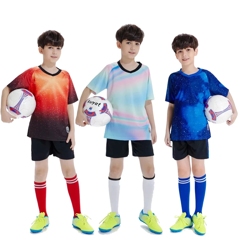 2020 новый детский футбольный Джерси Набор Maillot De Foot под заказ детские дышащие