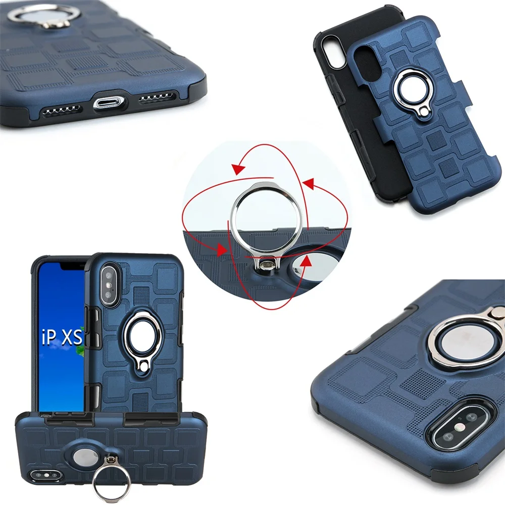 Luxury Car Holder Magnetic Ring Cases 360 Degree Rotating Cover Phone Case for iphone6/7/8 plus/X//XS max |