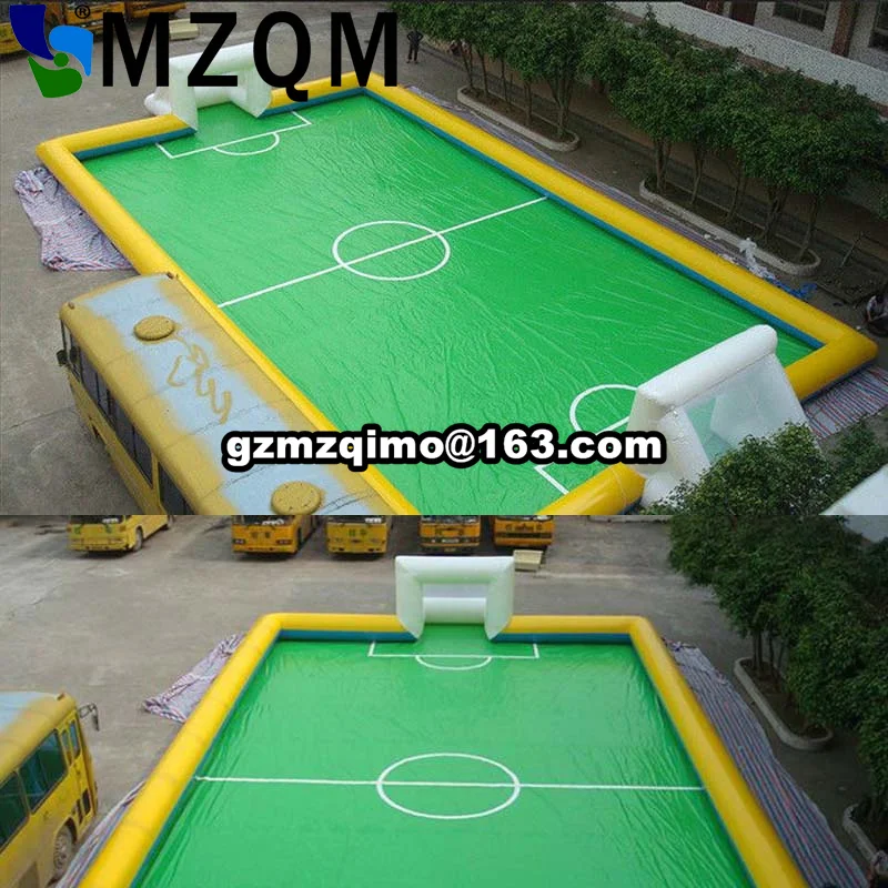 0.9mm PVC durable inflatable football field 13*6m factory direct sale soccer for sport game with free air pump | Игрушки и хобби