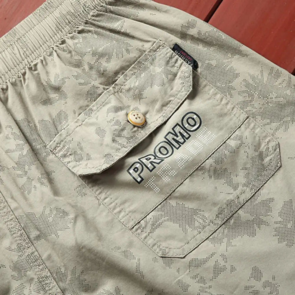 

Fashion Men's Shorts Stripe Zipper Pocket Elastic Cord Casual Cotton Sports Beach New Arrival Summer Outdoor Streetwear Soft