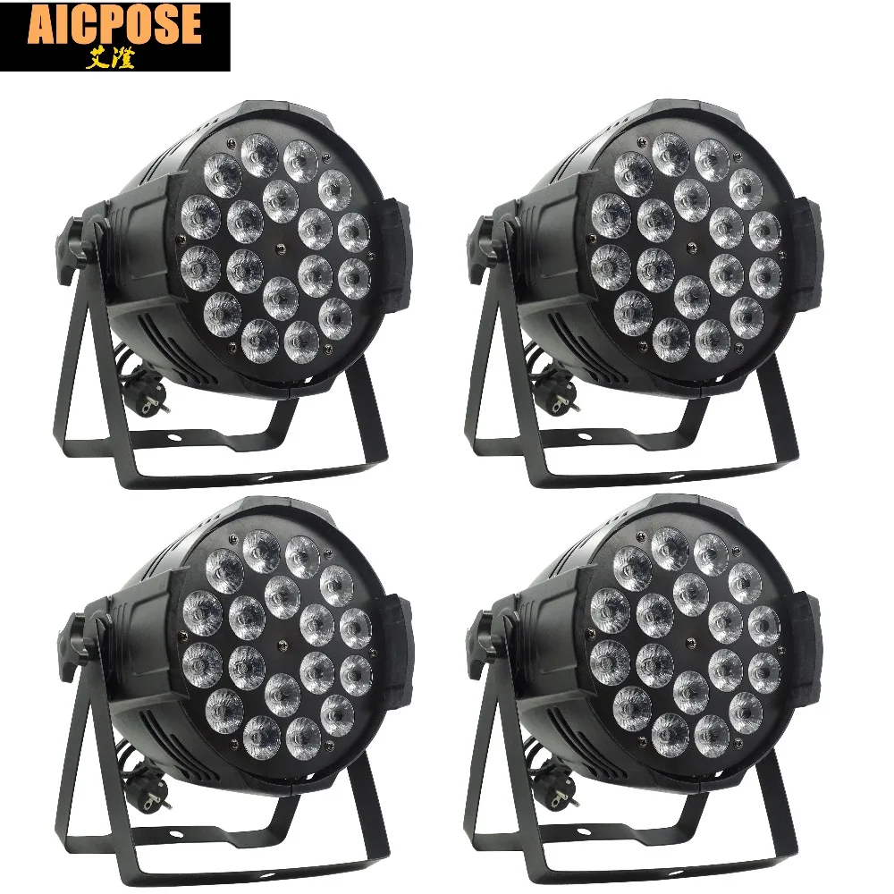 Светодиодный прожектор 4 шт./лот 18*12 Вт алюминиевый 18x12 RGBW в 1 светодиодный Par 64 для