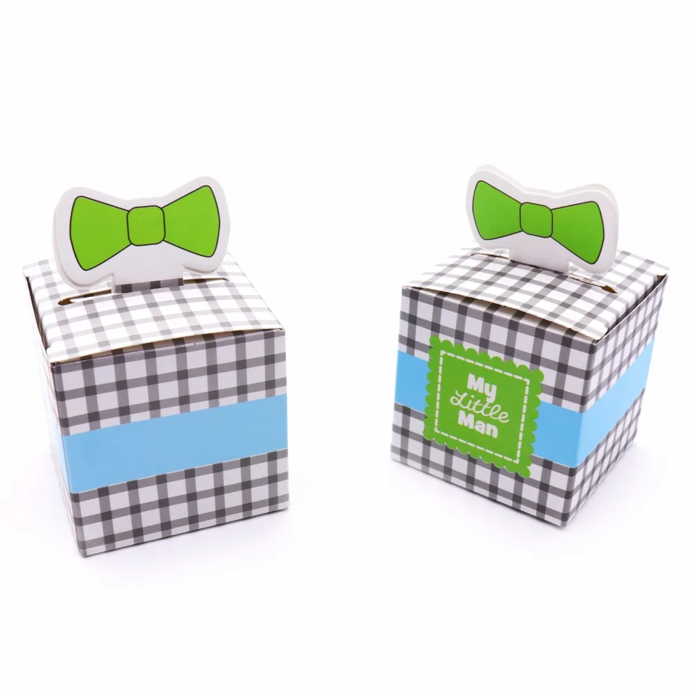Baby Shower Candy box My Little Man&quot bowknot tie and &quotBaby On Board!&quot Pop-Up Sailboat candy Boy Birthday Decorati | Дом и сад