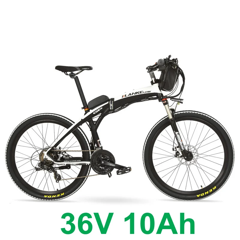 36V 10Ah Black Lankeleisi GP для электрического велосипеда, складной велосипед, 26 дюймов 36/48 V, 240 W, дисковый тормоз, быстро складывающаяся, горный велосипед - Цвет: 36V 10Ah Black