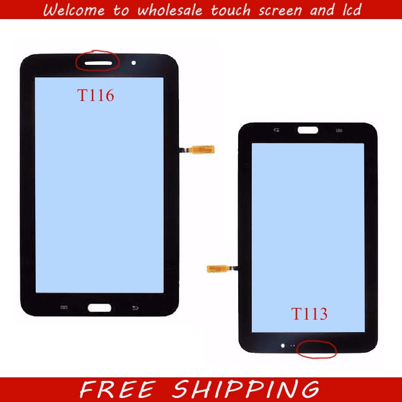 Для Samsung Galaxy Tab 3 Lite SM T113 T116 сенсорный экран дигитайзер стеклянная панель Замена|t116