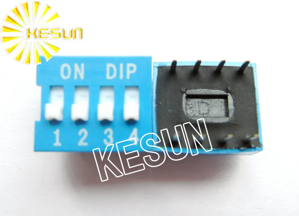 China Quality DS-04 Blue 4P DIP Switch 2.54mm 4 Position Encoder Slide x 200PCS | Обустройство дома