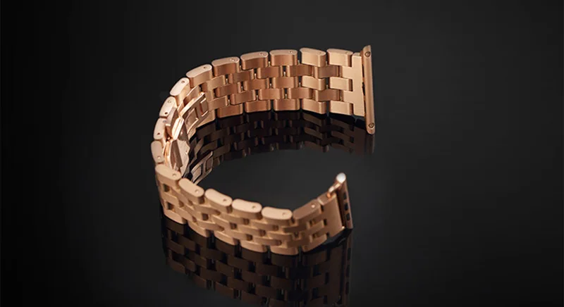 Ремешки для наручных часов из нержавеющей стали для Apple Watch ремешок ссылка серебро розовое золото черный металлический браслет 42 мм 38 мм аксессуары для iwatch