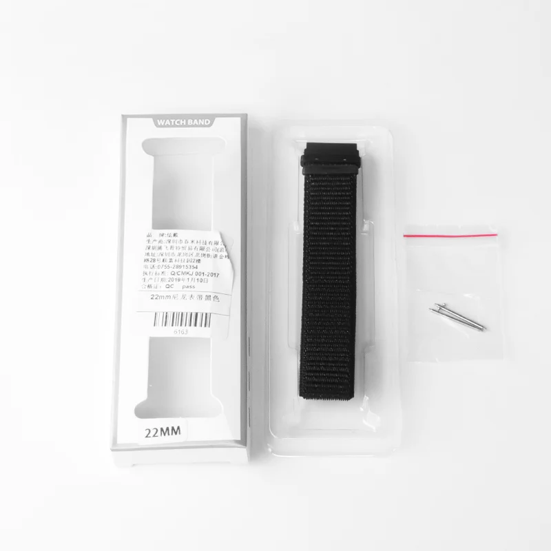Черный 20 мм 22 мм нейлоновый ремешок для lenovo Watch 9 для samsung Galaxy watch(42 мм/46 мм) сменный ремешок спортивный ремешок для часов - Цвет: Черный