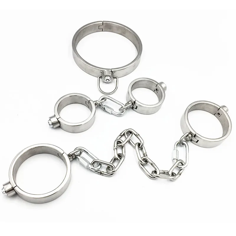 Женский и мужской набор для бондажа с ошейником наручники наборы удерживания из