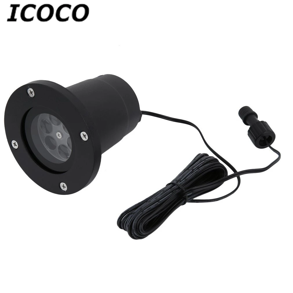 ICOCO 110-240 в, Лампа для проектора в виде снежинки IP65, уличный Водонепроницаемый светодиодный светильник, романтическая лампа для украшения праздничного пейзажа, прожектор