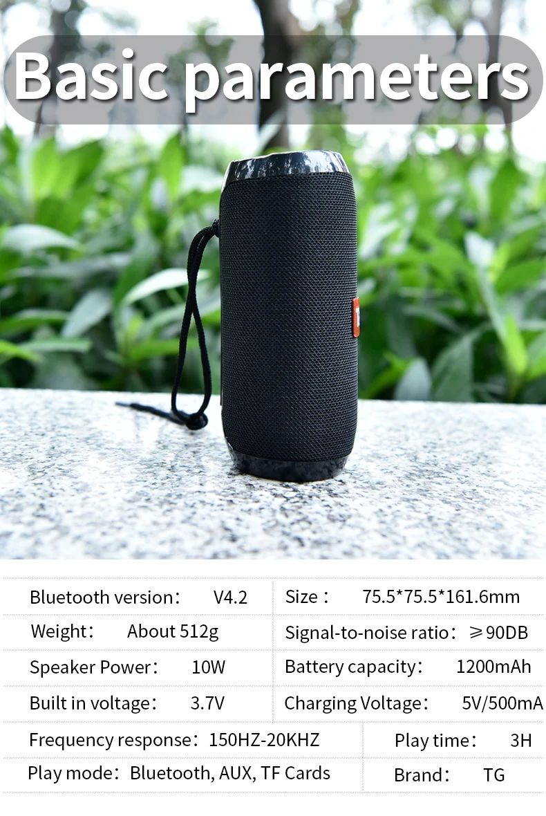 TG117 Bluetooth открытый динамик водонепроницаемый портативный беспроводной Колонка громкий динамик коробка Поддержка TF карта FM радио Aux вход