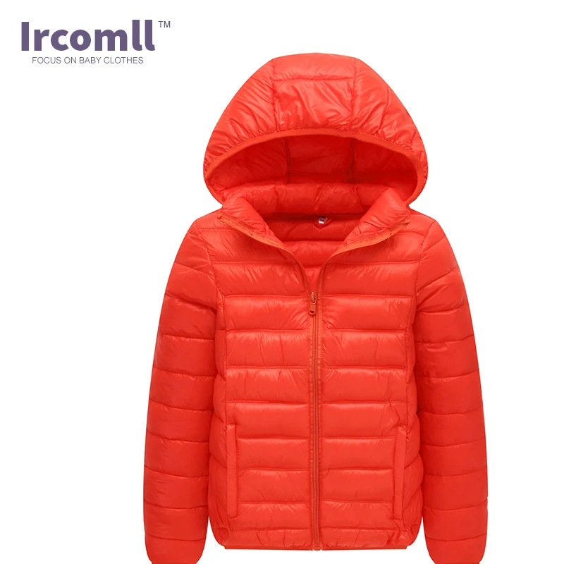 2017 брендовые модные детские пуховики однотонные с капюшоном на хлопковой