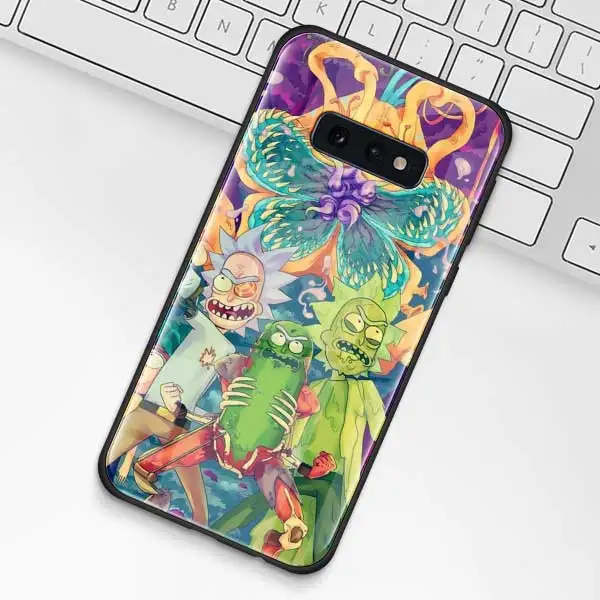 Рик и Морти чехол из закаленного стекла для samsung Galaxy S10 S10e S9 S8 S10 Plus Note 9 A50 A30 - Цвет: 004