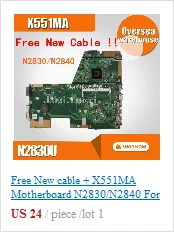X550WA laotop материнская плата с 2G Оперативная память/E1-6010 4 coers для ASUS X550E X550WE X550EP F552E X552E X552EP X552W X550WA mainbaord