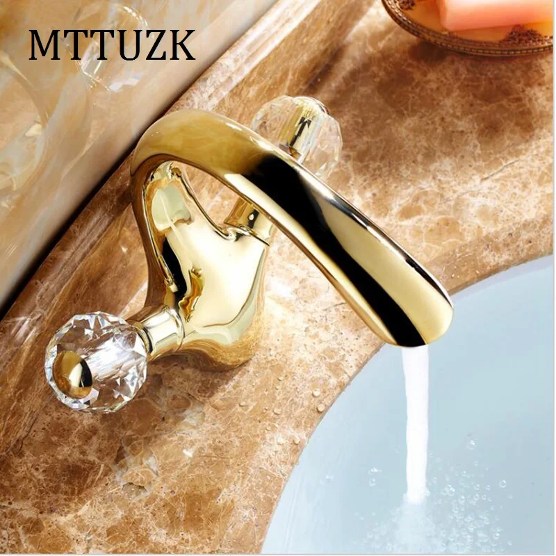 MTTUZK Европейский роскошный длинный круглый золотой Латунный монтируемый на