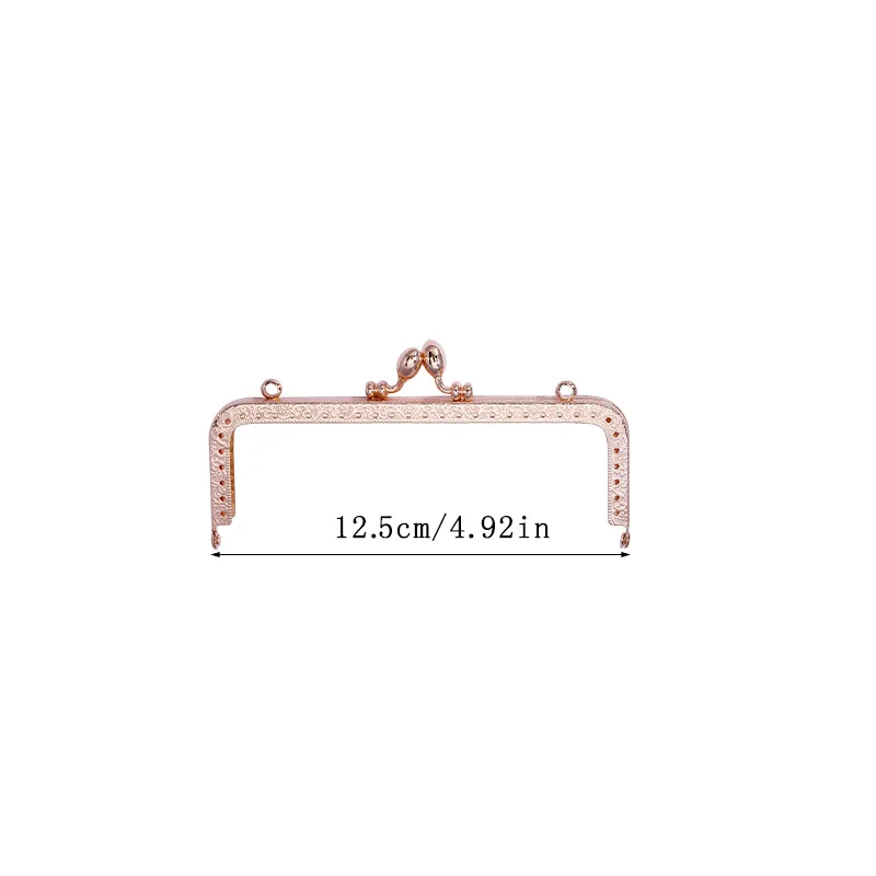 12.5cm LMDZ 1 шт. DIY Розовый Красный цветок бутон голова металлическая ручка-каркас для кошелька поцелуй застежка замок для сумки шитье ремесло сумка Запчасти и аксессуары - Цвет: 12.5cm