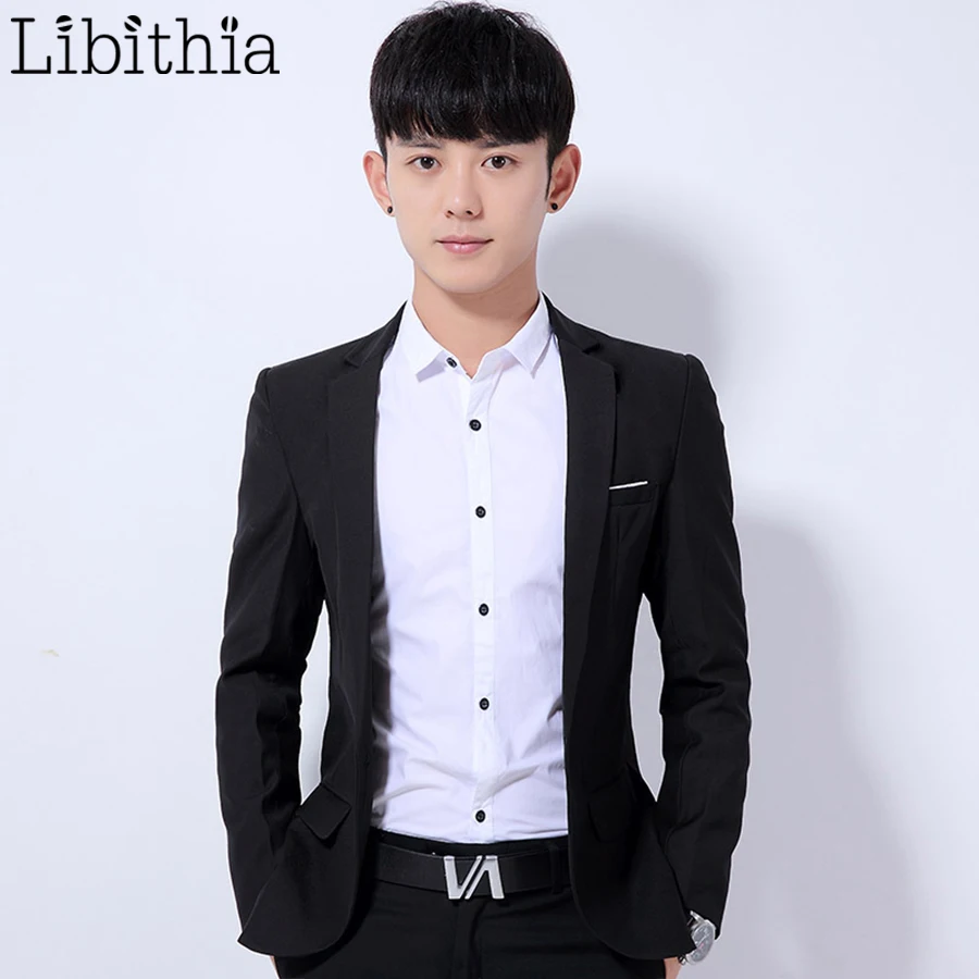 Мужской однотонный Блейзер на одной пуговице размеры M 3XL|suit male|blazer jacketone button |