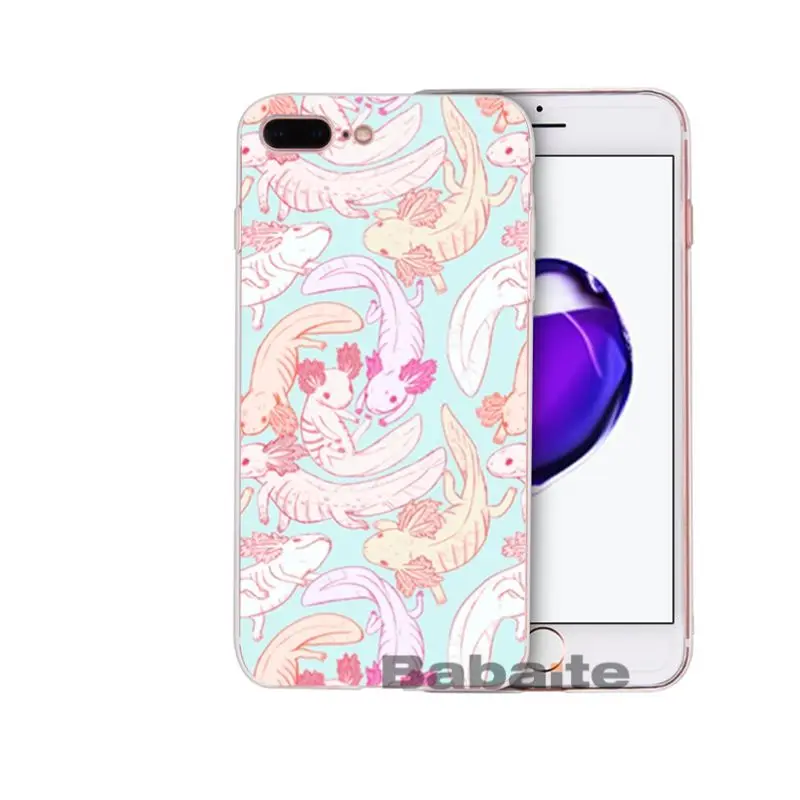 

Babaite Cute Animal Axolotl Transparent TPU Phone Case for iPhone 8 7 6 6S Plus X XS MAX 5 5S SE XR Cellphones11 11pro 11promax