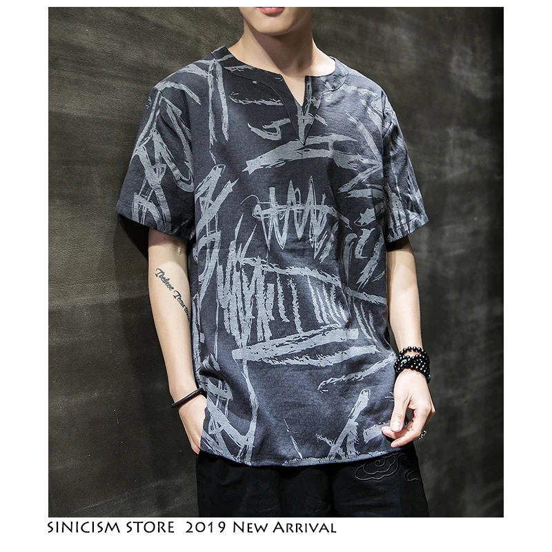 Sinicism Store мужские летние футболки мужская повседневная Уличная одежда 2020 Мужские