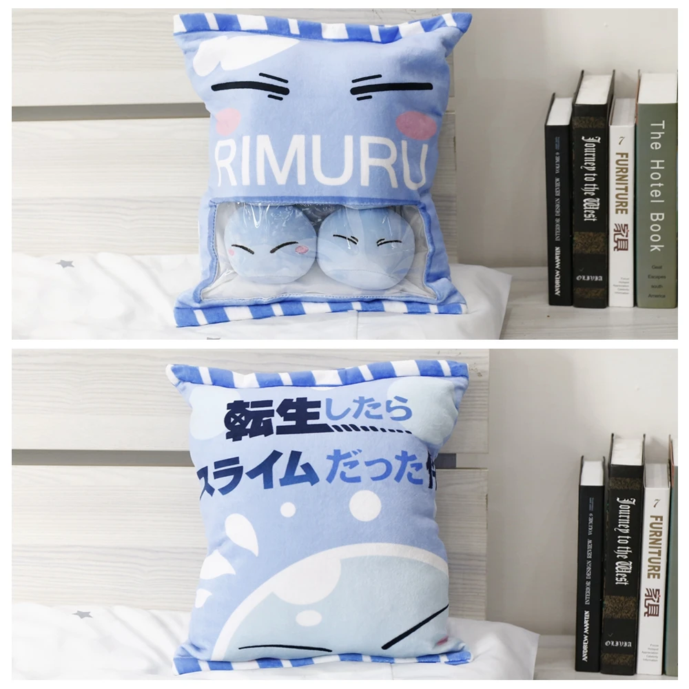 Аниме JK Tensei Shitara Slime Datta Ken Rimuru Tempest Косплей голубая мягкая плюшевая подушка в