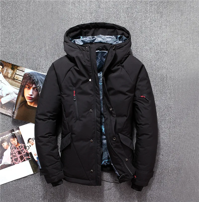 2018 Новое поступление высокое качество зима белый утиный пух куртка с капюшоном