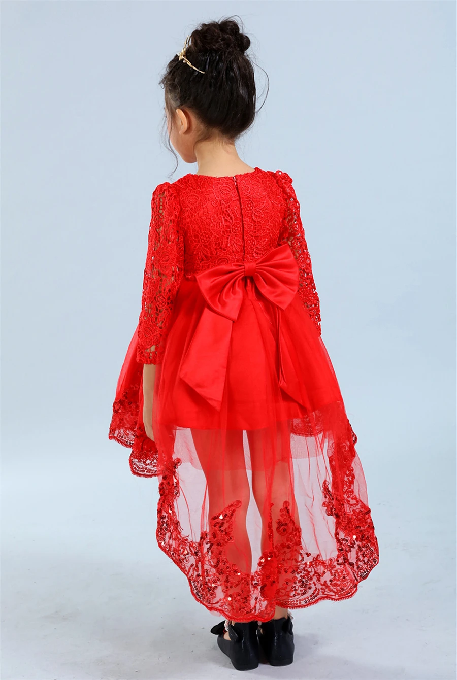 Девочки Платье Партии 2017 Элегантный Девушка Длинное Вечернее Для Крещение