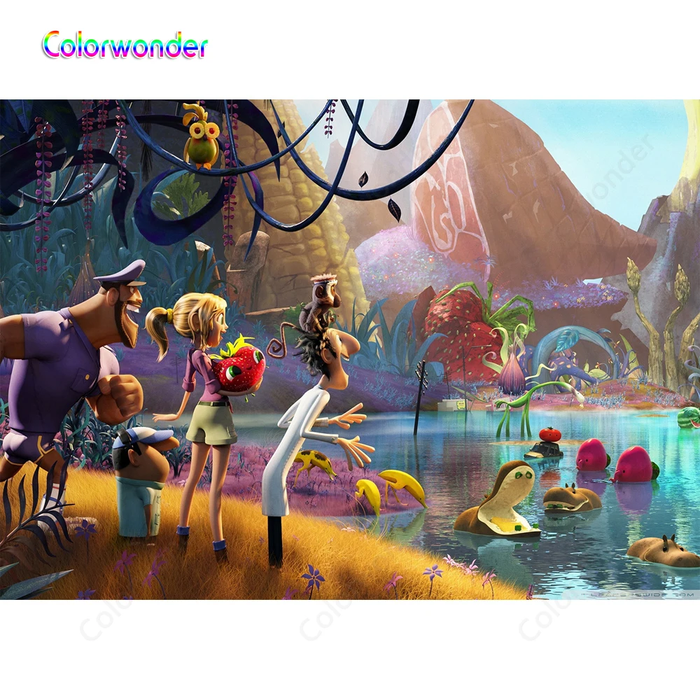 Фон для фотосъемки Colorwonder Флинт Lockwood Sam 7x5 обезьяна и полицейский еда мир