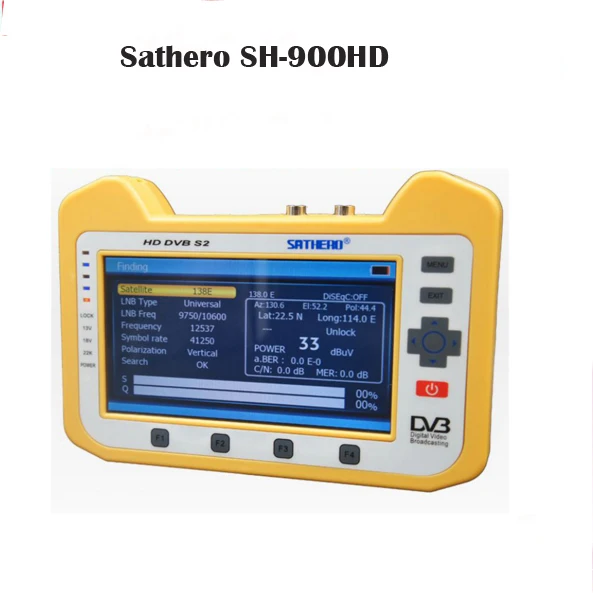 DVB-S2 Sathero SH-900HD спутниковый измеритель Finder CCTV в HD Анализатор спектра коаксиальный цифровой Мониторинг тестовая функция