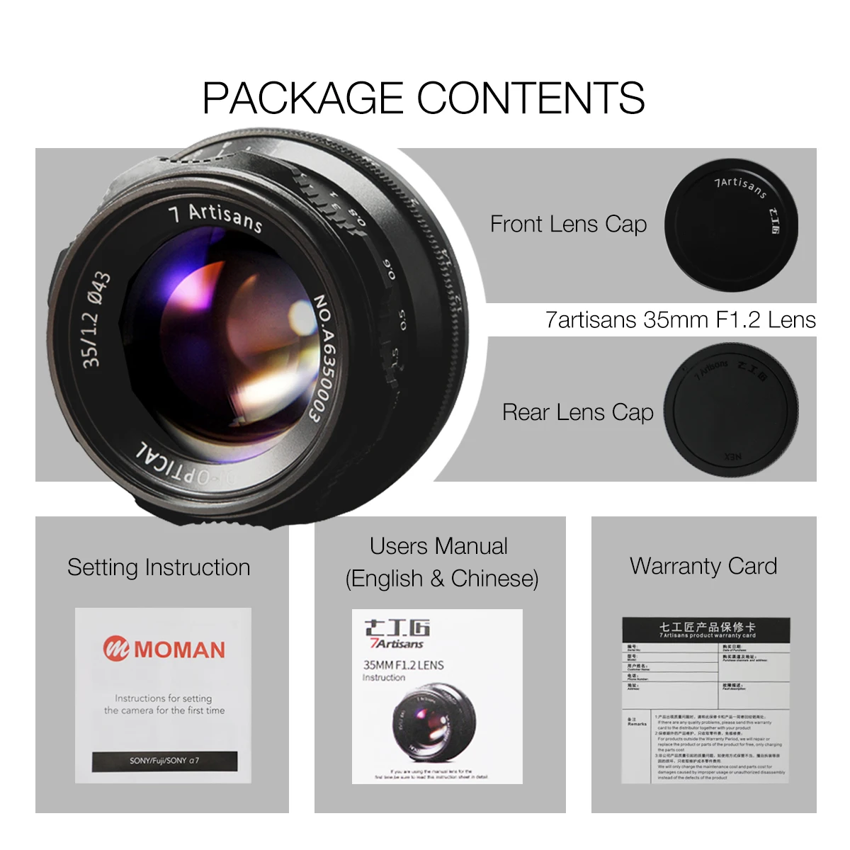 7 ремесленников 35 мм F1.2 Prime объектив для Sony E-mount APS-C камеры ручной беззеркальный с