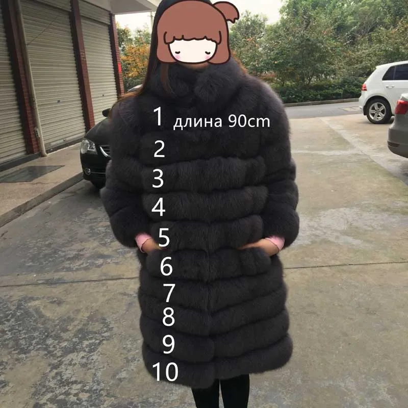 Настоящее Новое Брендовое пальто из лисьего меха, зимняя теплая одежда, модный стиль, Настоящее натуральное пальто из лисьего меха для женщин, большая рекламная акция размера плюс