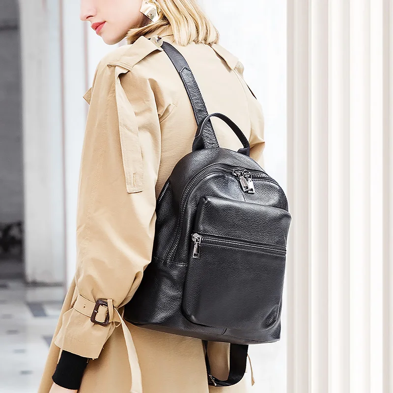 Милый зимний рюкзак черная воловья женская сумка на плечо mochila Женская