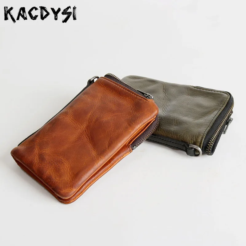 Роскошный брендовый мужской кошелек из натуральной кожи, мужские винтажные Короткие вертикальные кошельки ручной работы из воловьей кожи, держатель для карт