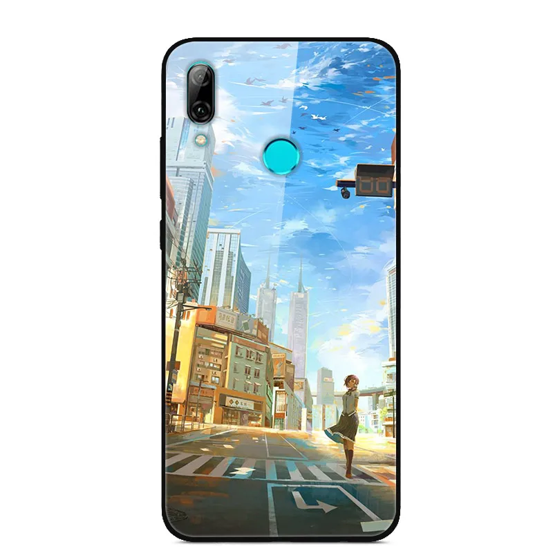 13 Для huawei P Smart чехол, закаленное стекло, задняя крышка, Жесткий Чехол для huawei P Smart, POT-LX1, чехол для POT-LX3, PSmart, чехол - Цвет: 13