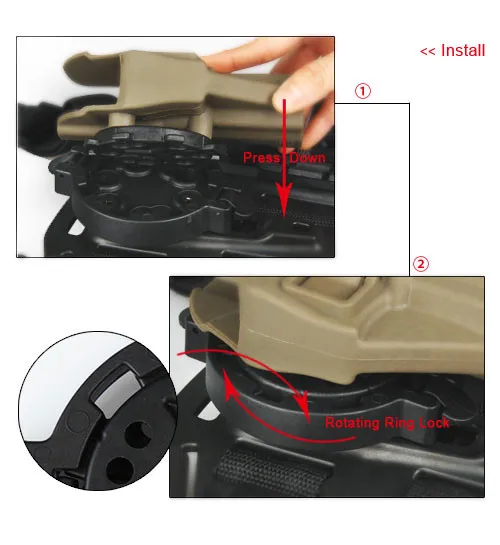 

Hunting tactical holster platforms mount your holster at any of the 360 degree angles