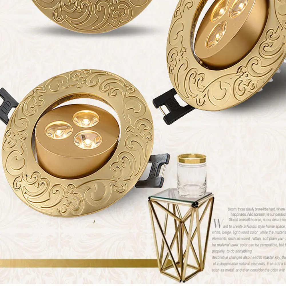 Европейская Светодиодная потолочная лампа медная для ресторана|ceiling spotlight led|led