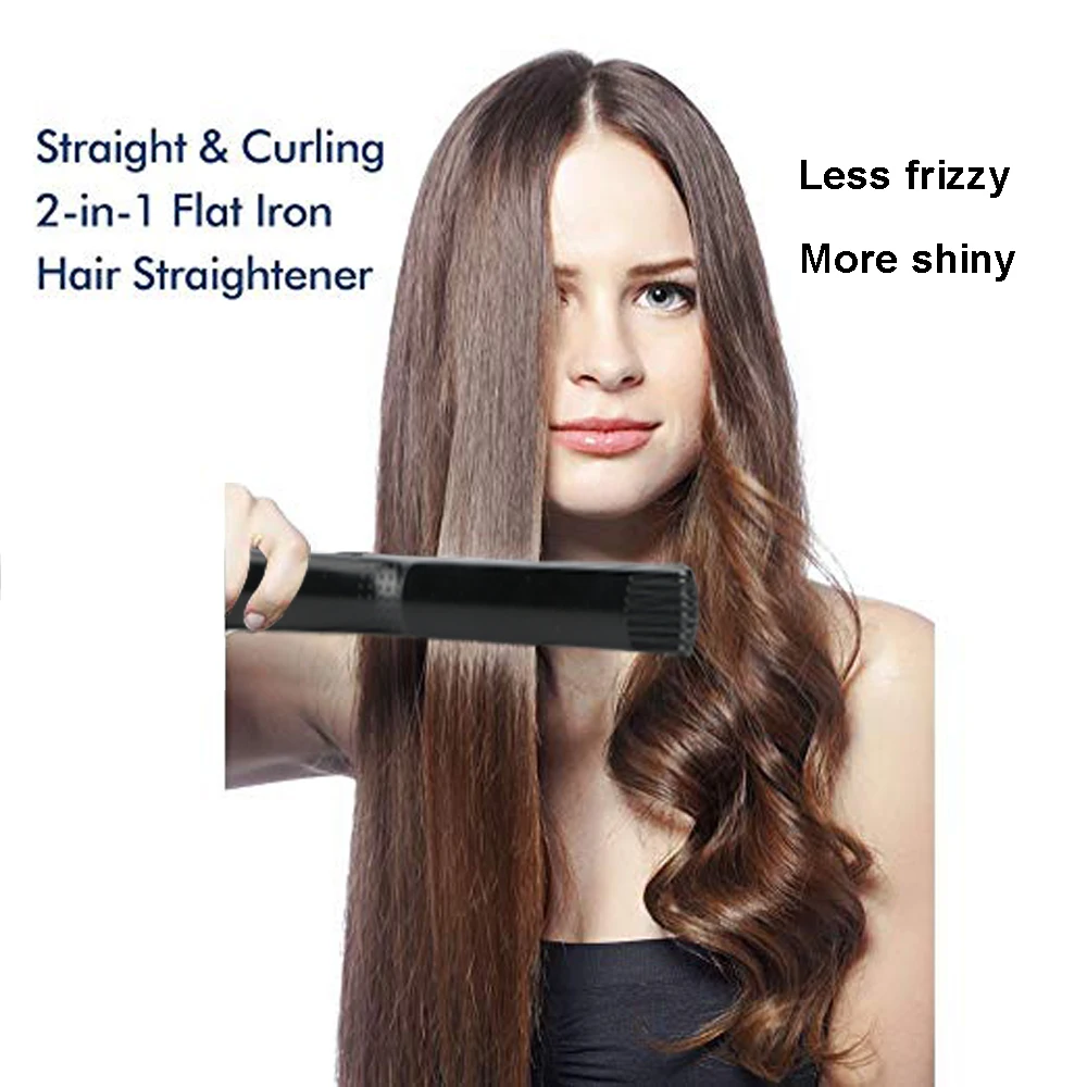 Выпрямитель для волос Flat Iron Dual Напряжение Homothermal Керамика Titan 2in1 инструмент