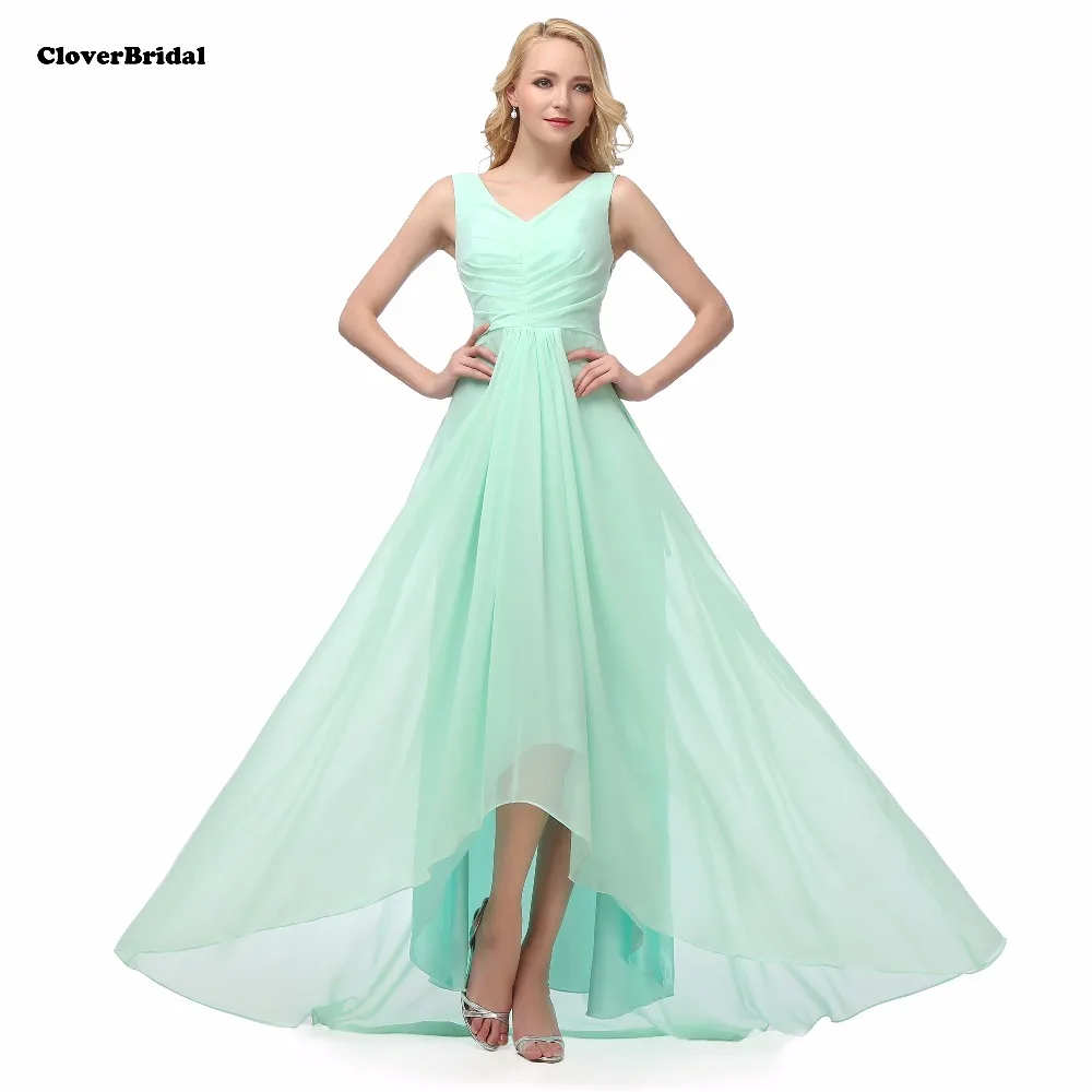 Дешевые женские платья подружек невесты с V-образным вырезом $50 США Бесплатная