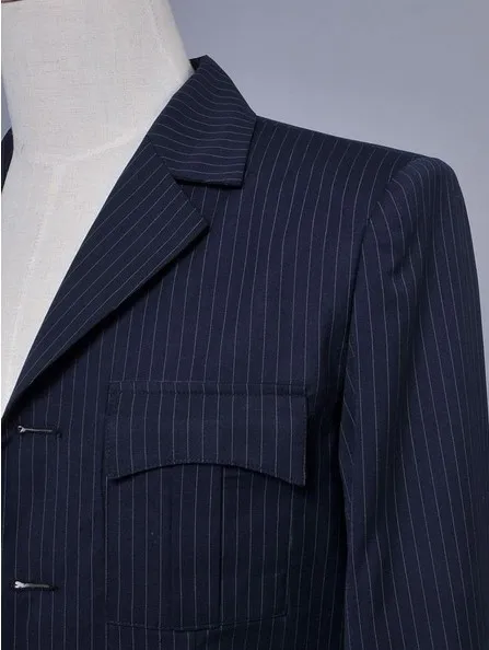 Who is Doctor Dr.Dark Blue Pinstripe Suit Cosplay Costume Halloween Party | Тематическая одежда и униформа