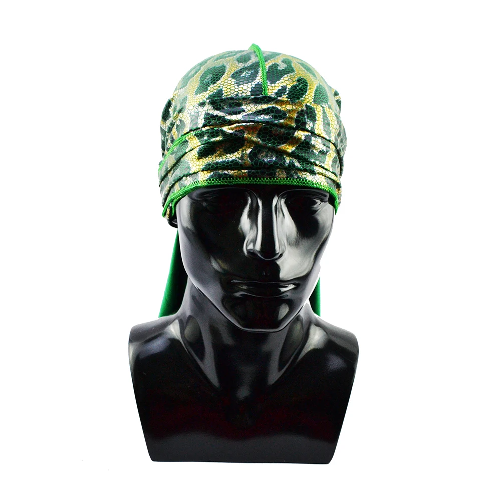 Сетчатая камуфляжная мужская шапка-бандана в стиле хип-хоп Durag тюрбан Байкерская