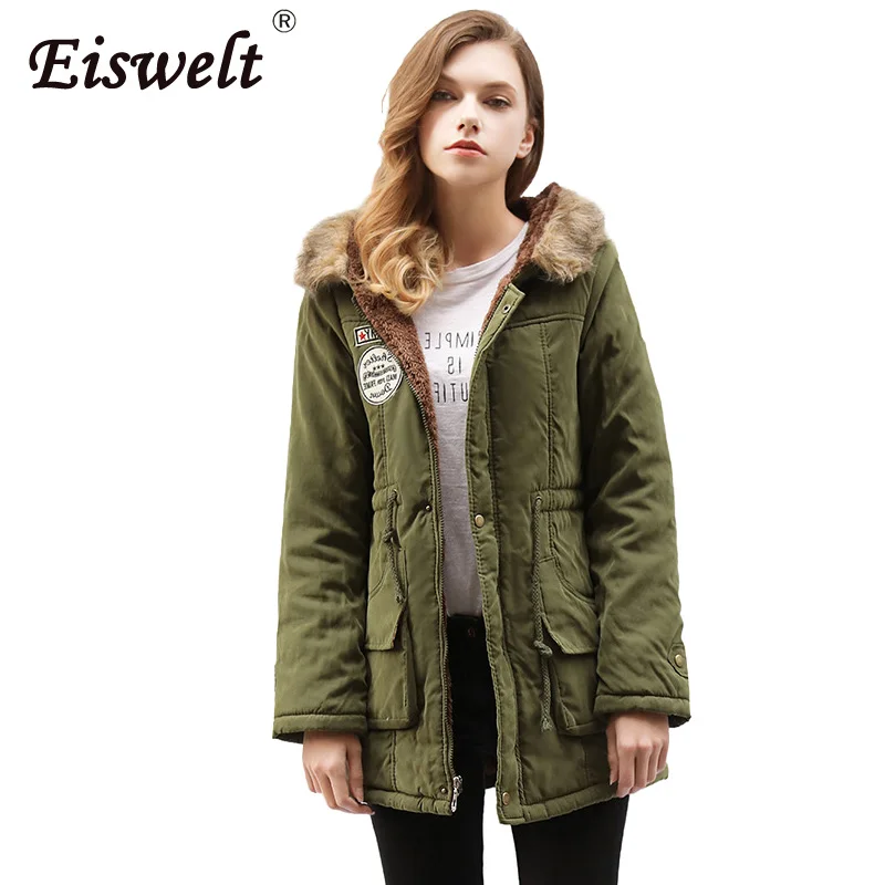 Плюс размер XXXL парка Женское пальто Зимние военные Пальто Женская ватная
