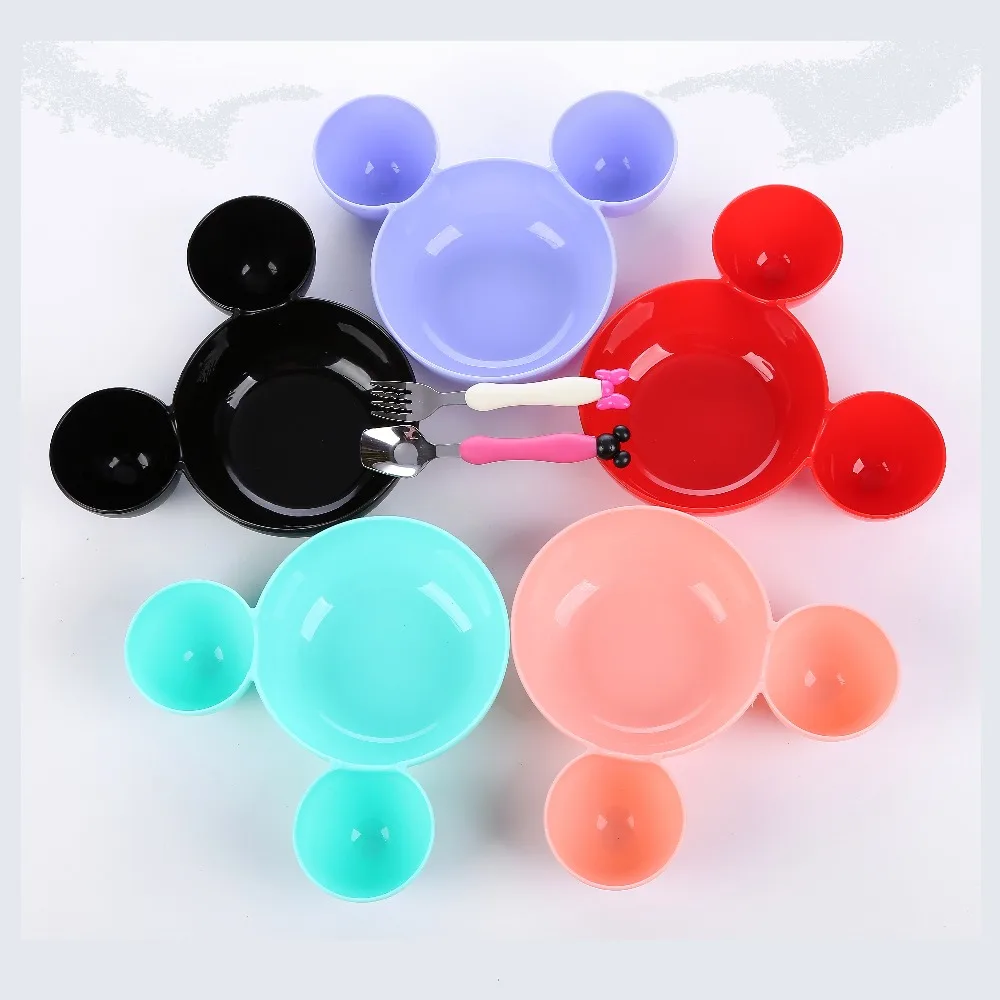 Противоударная детская мультяшная тарелка для кормления поднос блюда держатель