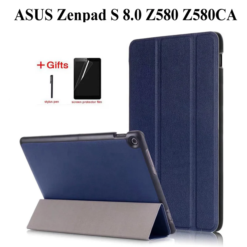 Тонкий Magentic из искусственной кожи чехол для ASUS Zenpad S 8,0 Z580 Z580CA Z580C 8,0 дюймов чехол для Asus S 8,0 z580 чехол для планшета+ Флим+ ручка
