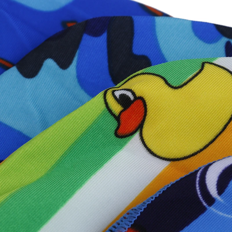 Водонепроницаемая детская эластичная шапочка для плавания с мультяшным принтом