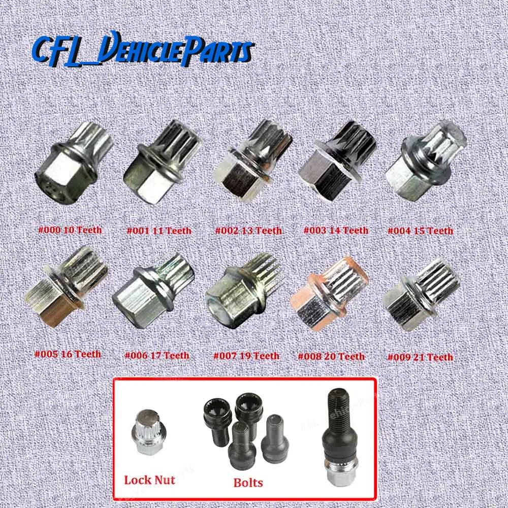 X5 набор противоугонных винтовых болтов гаек ключей адаптер 8D0601139F для Volkswagen VW Golf