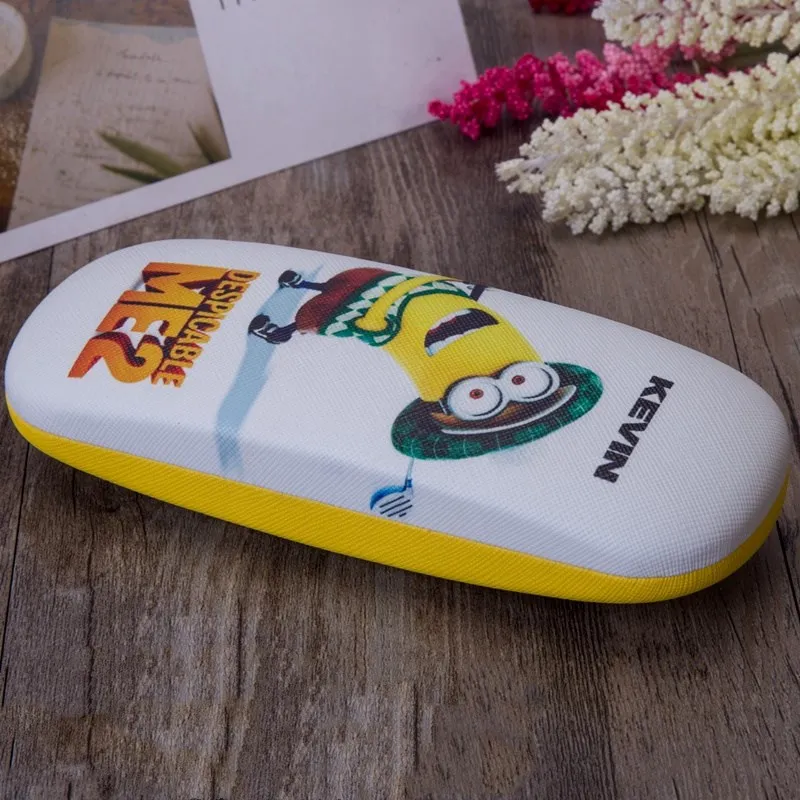 21 Кожаный Чехол для очков с миньонами из мультфильма «Гадкий я» для мальчиков и девочек, студенческий Чехол для очков, портативная коробка для очков с мультипликационным принтом, подарок на день рождения - Цвет: 21