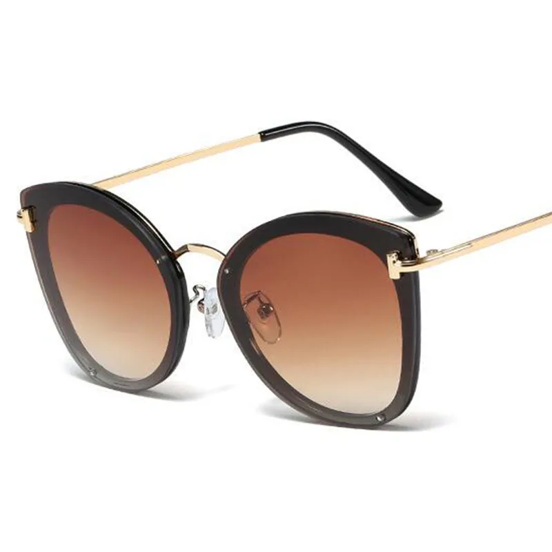 Простые элегантные солнцезащитные очки Женские винтажные дизайнерские для