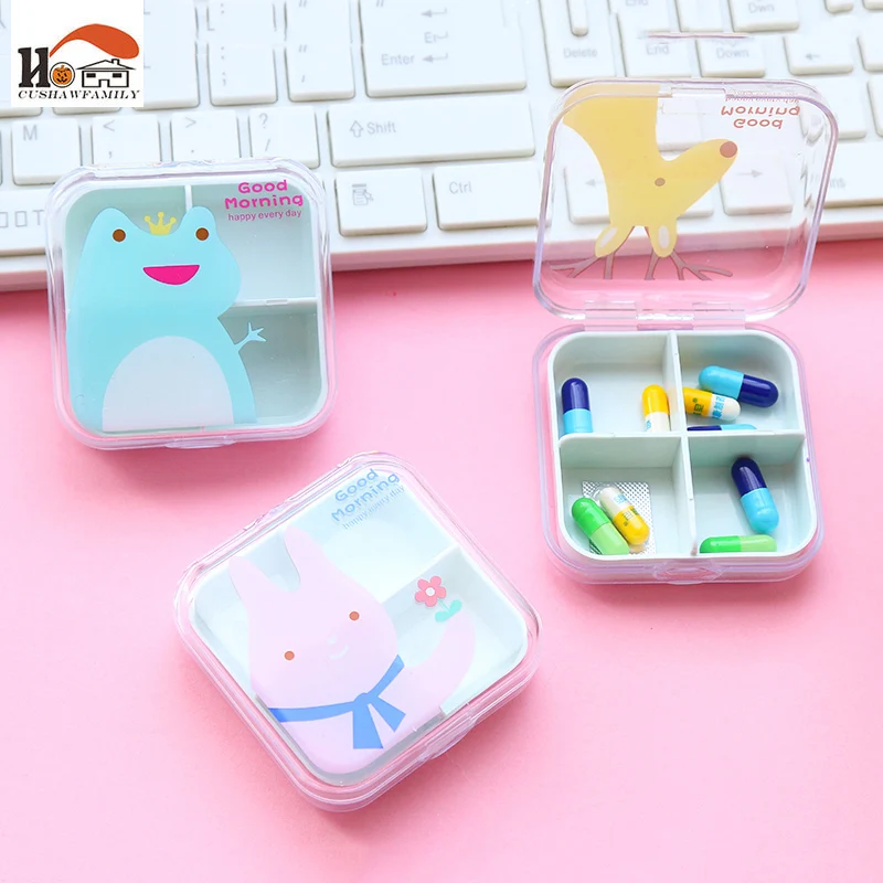 CUSHAWFAMILY милый мини портативный 6 слотов/4 слота Чехол для таблеток s коробка