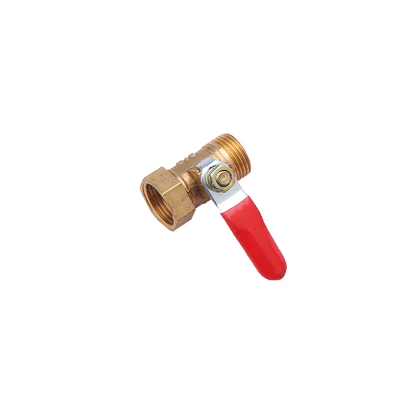 1/8 &quot1/4&quot 3/8 &quot1/2&quot женский и мужской латунный шаровой клапан с красной ручкой