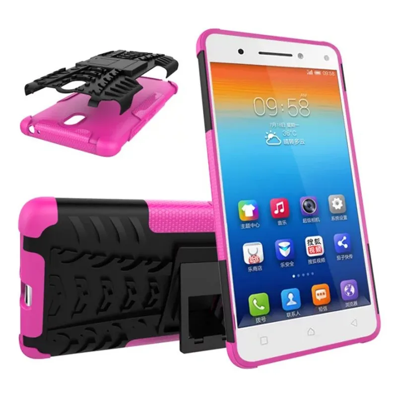 For Vibe S1 shell skin Mix Color TPU&PC Plastic Dual Armor Hybrid case with Stand Lenovo Cover |